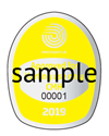 Yellow Helmet Stickers - per sheet of 10
